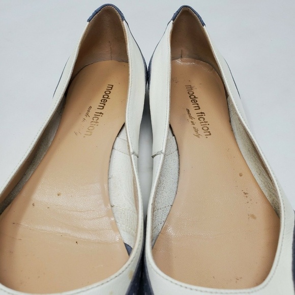 Modern Fiction Italian Leather Wingtip Flats - Picture 6 of 8